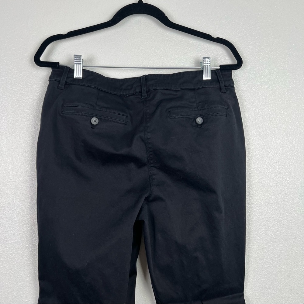 Tommy Bahama Womens Black Tapered Ankle Zip Pants Size 12 Cotton Tencel Stretch - Picture 6 of 7